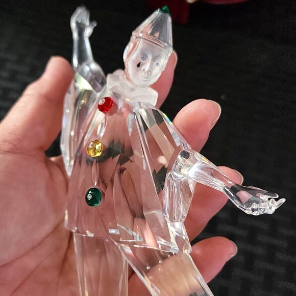Swarovski Crystal Figurine SCS 1999 Masquerade Pierrot Box Stand COA Mint - Picture 9 of 16